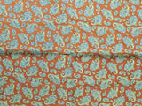 Burnt Orange Paisley Printed Satin Neckerchief - TOSSIDO