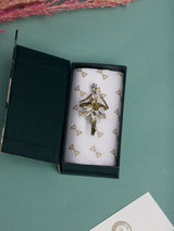Champagne Crystal Tutu Ballerina Brooch - TOSSIDO