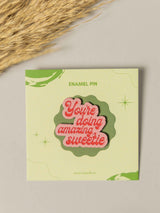 Cheer Up Typography Enamel Pin