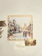 Chennai Temples & Towers Printed Pocket Square