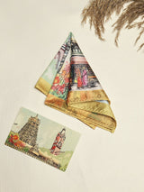 Chennai Temples & Towers Variant Printed Pocket Square