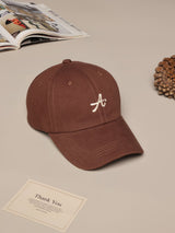 Chocolate Brown A Embroidered Baseball Cap - TOSSIDO