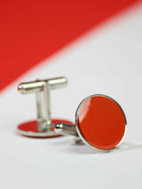 Claret Solid Cufflink - TOSSIDO