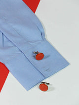 Claret Solid Cufflink - TOSSIDO