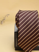Classic Brown Stripe Necktie - TOSSIDO