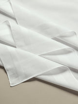 Classic White Jacquard Stripe Cotton Handkerchief Set - TOSSIDO