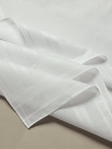 Classic White Textured Cotton Handkerchief Set - TOSSIDO