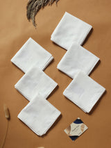 Comfy White Cotton Handkerchief Set - TOSSIDO