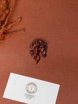 Copper Flowing Mane Horse Head Brooch - TOSSIDO