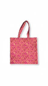 Coral Pink Script Tote - TOSSIDO