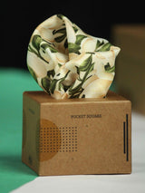 Cream Floral Pocket Square - TOSSIDO