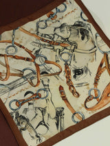 Cream Horse Pocket Square - TOSSIDO