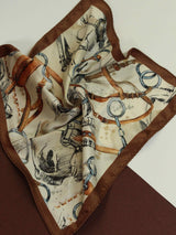 Cream Horse Pocket Square - TOSSIDO