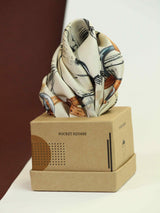 Cream Horse Pocket Square - TOSSIDO