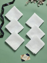 Crisp White Daily Cotton Handkerchief Set - TOSSIDO