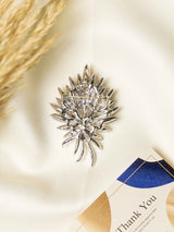 Crystal Feather Burst Brooch - TOSSIDO