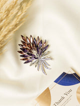 Crystal Feather Burst Brooch - TOSSIDO