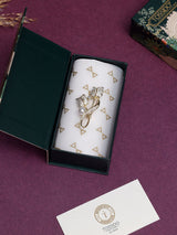 Crystal Twin Tulips Pearl Brooch - TOSSIDO