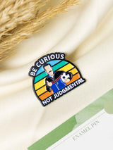 Curious Typography Enamel Pin - TOSSIDO