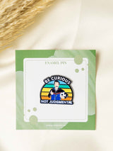Curious Typography Enamel Pin - TOSSIDO