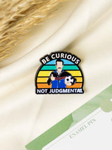 Curious Typography Enamel Pin - TOSSIDO