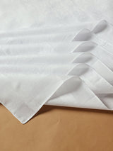 Daily Classic White Cotton Handkerchief Set - TOSSIDO