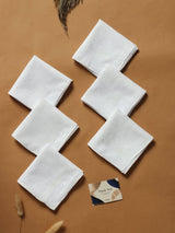Daily Classic White Cotton Handkerchief Set - TOSSIDO