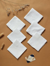 Daily Use White Cotton Handkerchief Set - TOSSIDO