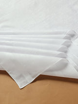 Daily Use White Cotton Handkerchief Set - TOSSIDO