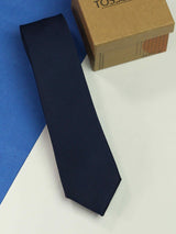 Dark Blue Skinny Necktie - TOSSIDO