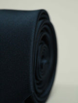 Dark Blue Solid Skinny Necktie - TOSSIDO