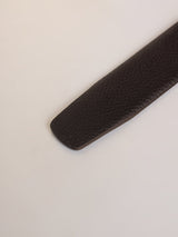 Dark Brown Pebbled No-Hole Men's Belt - TOSSIDO