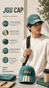 Dark Green JGU Varsity Cap - TOSSIDO