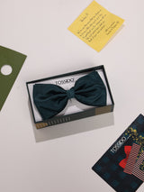 Dark Green Satin Poly Bow Tie - TOSSIDO