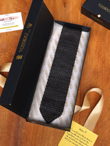 Dark Grey Solid Knitted Necktie - TOSSIDO