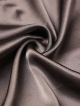 Dark Grey Solid Silk Pocket Square - TOSSIDO
