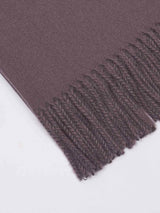 Dark Grey Solid Woolen Muffler - TOSSIDO
