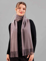 Dark Grey Solid Woolen Muffler - TOSSIDO