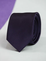 Dark Purple Skinny Necktie - TOSSIDO