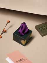 Dark Purple Solid Silk Pocket Square - TOSSIDO