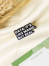 Data Typography Enamel Pin