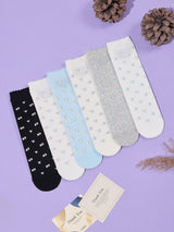 Ditsy Floral Frill Cuff Socks – Pack of 6 - TOSSIDO