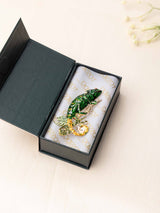 Emerald Chameleon Brooch