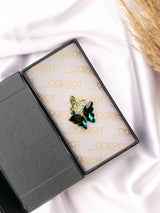 Emerald Flutter Butterfly Brooch - TOSSIDO