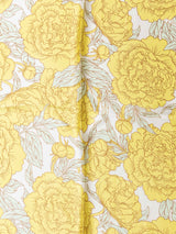 Emerald Green Floral Printed Satin Neckerchief - TOSSIDO