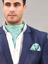 Emerald Paisley - Woven Ascot & Pocket Square - TOSSIDO