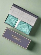 Emerald Paisley - Woven Ascot & Pocket Square - TOSSIDO
