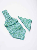 Emerald Paisley - Woven Ascot & Pocket Square - TOSSIDO