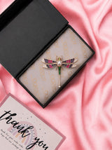 Enamel Dragonfly Pearl Brooch
