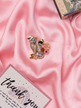 Enchanted Cat Floral Brooch